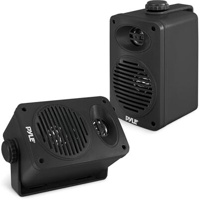 Pyle Altoparlanti da Esterno Impermeabili, Casse Audio Marine Resistenti, Speaker da Barca, Patio, Balcone, Piscina Interni Esterni Nero, Montaggio Universale Pyle Altoparlanti da Esterno Impermeabili, Casse Audio Marine Resistenti, Speaker da Barca, Patio, Balcone, Piscina Interni Esterni Nero, Montaggio Universale