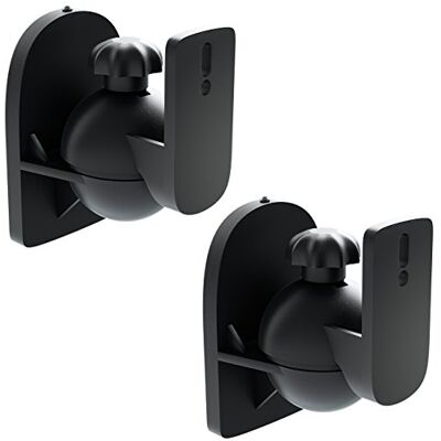 deleyCON 2x Supporti Staffe Universali per Altoparlanti e Casse Acustiche Girevoli + Inclinabili Peso fino a 3,5kg Montaggio a Soffitto + Montaggio a Parete Nero deleyCON 2x Supporti Staffe Universali per Altoparlanti e Casse Acustiche Girevoli + Inclinabili Peso fino a 3,5kg Montaggio a Soffitto + Montaggio a Parete Nero