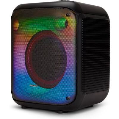 Aiwa Altoparlante Trolley , Bluetooth con illuminazione RGB, Potenza 40 W RMS, microfono incluso. Colore: nero. Aiwa Altoparlante Trolley , Bluetooth con illuminazione RGB, Potenza 40 W RMS, microfono incluso. Colore: nero.