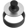 WMF BBQ Burgerpresse Edelstahl 12,5 cm Pattini Uniformi per Hamburger, Cheeseburger, Vegi-Burger, pressa, Verdure, Acciaio Inox 18/8, Nero