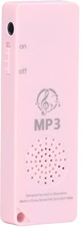 Bewinner Lettore Mp3, Lettore Musicale Lossless, Supporto per Scheda di Memoria da 64 GB, Lettore Mini MP3 Digitale Ricaricabile da 180 mAh per Bambini(Rosa)