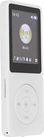 Bewinner Lettore MP3 / Lettore MP4, Lettore MP3 MP4 Portatile con Musica Senza Perdita di Dati per Bambini, Lettore Musicale Multimediale LCD Ultra Sottile da 1,8 Pollici per Studenti(Bianco)