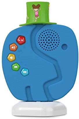 TechniSat TECHNIFANT Lettore audio e luce notturna per bambini a forma di elefante (con cappellini suonabili e intercambiabili, Bluetooth, batteria senza internet e senza abo), Blu