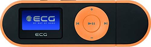 ECG PMP 20 4GB Black & Orange MP3 Player – MP3, WMA, WAV; Memoria interna 4 GB; Registratore vocale, ingresso cuffie; USB 2.0; auricolari arancione-nero