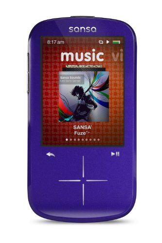 SanDisk Sansa Fuze+ Lettore MP3 8 GB con radio, colore: Viola