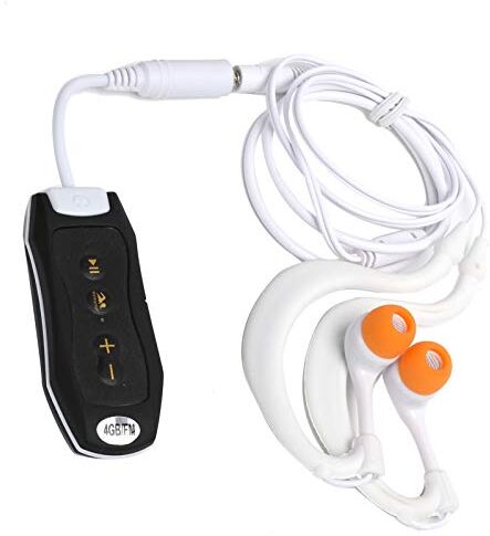 Asixxsix Lettore MP3 con a Conduzione Ossea, Lettore Musicale FM Impermeabile IPX8 USB Ricaricabile Portatile 4 GB MP3 Subacqueo con Auricolare e Clip per Nuoto, Surf, Immersioni, Corsa,