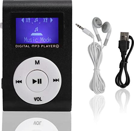 Zunate Lettore MP3, Mini Schermo LCD Portatile Lettore Musicale MP3 Lettore MP3 Digitale con Sport Lettore Musicale con Clip Posteriore Walkman con Auricolare, Scheda di Memoria di Supporto(Nero)