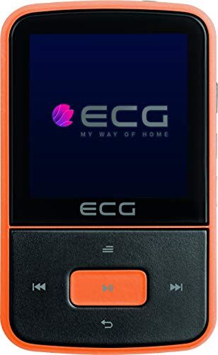 ECG PMP 30 8GB Black & Orange MP3/MP4 Player Memoria 8 GB; 30 preselezioni dalla scheda Micro SD; dittafetto; Sportclip; blocco tasti; USB 2.0; auricolariin-ear della serie premium.