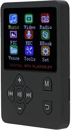 Lazmin112 Lettore MP3 Musicale MP4 Portatile, Lettore mp3 HiFi Fino a 32 GB, Supporto per Rapporto FM, Registrazione, Txt e-Book(Nero)