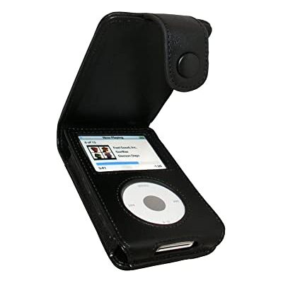 iGadgitz U0131 Vera Pelle Custodia Cover Compatibile con Apple iPod Classic 6th Generation (Modello con profondità di 10,5 mm) Nero iGadgitz U0131 Vera Pelle Custodia Cover Compatibile con Apple iPod Classic 6th Generation (Modello con profondità di 10,5 mm) Nero