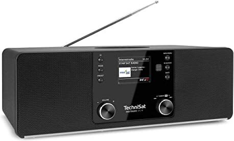 TechniSat DIGITRADIO 370 IR Radio Internet con ricarica wireless (DAB+, FM, WLAN, streaming audio Bluetooth, display a colori, USB, AUX in, jack per cuffie, sveglia, 10 Watt, app/telecomando) nero