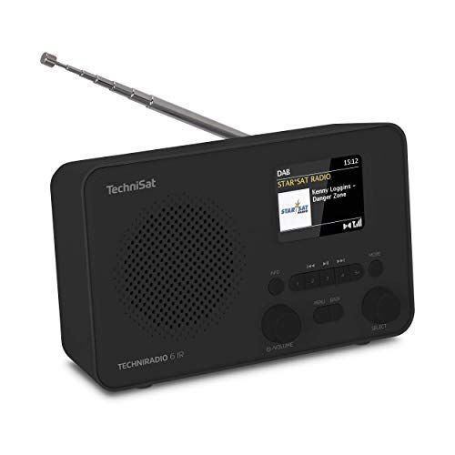 TechniSat TECHNIRADIO 6 IR – Radio Internet portatile (DAB+, UKW, WLAN, Bluetooth, display a colori, sveglia, controllo app, memoria preferita, 3 Watt RMS), nero