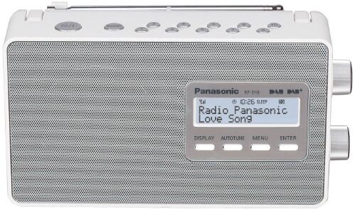 Panasonic RF-D10EG-W Radio Vintage, Ampio Schermo LCD Retroilluminato, FM, DAB/DAB+, RDS, Bianco