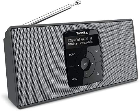 TechniSat DIGITRADIO 2 S Radio stereo DAB portatile con batteria ricaricabile (DAB+, FM, Streaming audio Bluetooth, Display OLED, Ingresso per cuffie, Stereo 2 Watt RMS), Nero/Argento