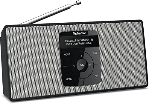 TechniSat DIGITRADIO 2 S Radio stereo DAB portatile con batteria (DAB+, FM, Bluetooth, streaming audio Bluetooth, display OLED, jack per cuffie, stereo 2 W RMS) nero/bianco