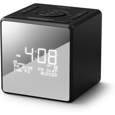 Philips TAR4650 Radio Sveglia DAB/FM con Doppio Allarme, USB e Multicavo Philips TAR4650 Radio Sveglia DAB/FM con Doppio Allarme, USB e Multicavo