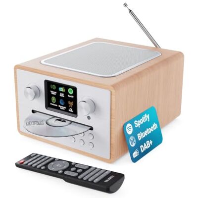 Majority Homerton 2 Internet/DAB/radio FM con lettore CD e 40 preset Plug and Play universale Spotify & Podcast Radio Dab con Bluetooth, radio Wi-Fi, radio Internet (Oak) Majority Homerton 2 Internet/DAB/radio FM con lettore CD e 40 preset Plug and Play universale Spotify & Podcast Radio Dab con Bluetooth, radio Wi-Fi, radio Internet (Oak)