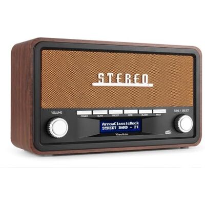 Audizio Foggia, radio retrò DAB Plus, Bluetooth, funzionamento a batteria, radiosveglia, FM, 20 slot di memoria, AUX, allarme radio da cucina vintage, rame arancione Audizio Foggia, radio retrò DAB Plus, Bluetooth, funzionamento a batteria, radiosveglia, FM, 20 slot di memoria, AUX, allarme radio da cucina vintage, rame arancione