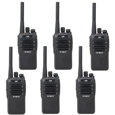 PNI Kit di 6 stazioni radio portatili PMR R17 446 MHz, 0,5 W, 16 canali PMR e 50 CTCSS e 104 toni DCS, programmabili, Li-Ion 2200 mAh, IP68 PNI Kit di 6 stazioni radio portatili PMR R17 446 MHz, 0,5 W, 16 canali PMR e 50 CTCSS e 104 toni DCS, programmabili, Li-Ion 2200 mAh, IP68