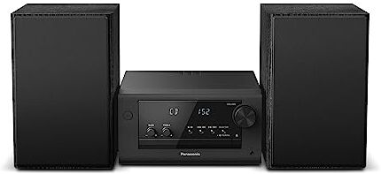 Panasonic SC-PM702EG-K Neat Impianto Stereo Compatto Micro Hi-Fi con CD, Radio DAB+/FM, USB e Bluetooth, Altoparlanti 80W, Controllo dei Bassi, Nero.