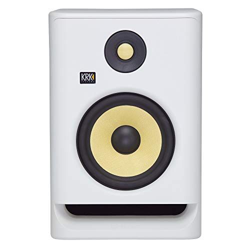 KRK SYSTEMS KRK RP7 Rokit 7 G4 Professional Bi-Amp 7" Powered Studio Monitor, rumore bianco