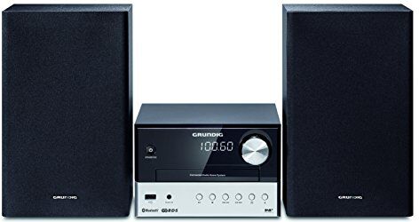 Grundig CMS 1050 DAB+ BT Micro impianto compatto (bluetooth, riproduzione CD-MP3, porta USB), colore nero/argento