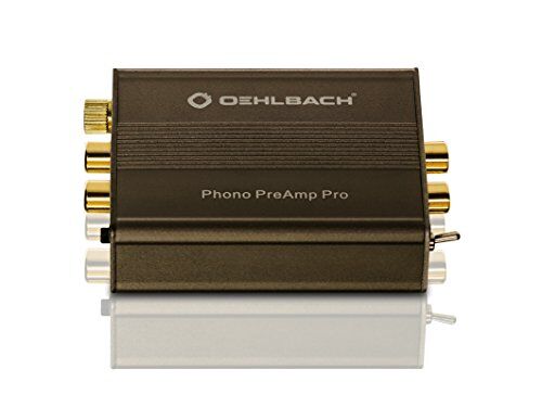 OEHLBACH Phono PreAmp Pro preamplificatore phono per giradischi con pickup MM o MC, compatto e potente marrone metallizzato