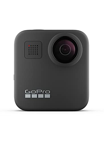 GoPro Max Fotocamera Digitale Impermeabile 360 ​​Con Stabilizzazione Infrangibile, Touch Screen e Controllo Vocale Streaming Live Hd, Nero