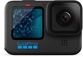 GoPro HERO11 Action Cam Impermeabile, Con Video Ultra HD 5.3K60, Foto da 27 MP, Sensore di immagine da 1/1,9", Streaming live, Webcam, Stabilizzazione, Nero