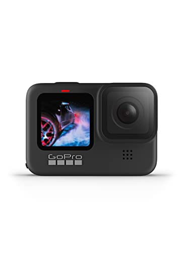 GoPro HERO9 Fotocamera sportiva impermeabile con schermo LCD anteriore e touch screen posteriore, video 5K Ultra HD, foto da 20 MP, streaming live 1080p, webcam, stabilizzazione, nera