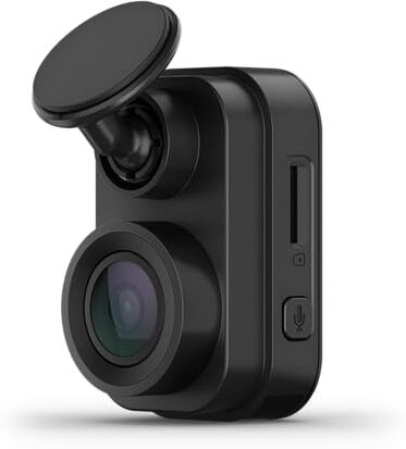 Garmin Dash Cam Mini 2, front, 1080p angolo 140 gradi, controllo vocale, sorveglia l'auto in sosta, salvataggio in cloud, Nero