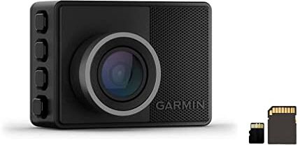 Garmin Dash Cam 57, 1440p angolo 140 gradi, GPS, display LCD, controllo vocale, sorveglia l'auto in sosta, salvataggio in cloud, Nero