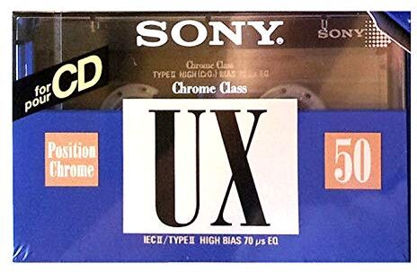 Sony Audiocassetta, Chrome Class, UX 50 minuti C-50UX (2X25min)