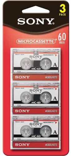 Sony (Duplicate of B000BSVA3M)  Microcassette (60min), confezione da 3