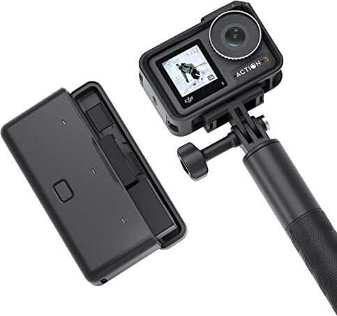 DJI Osmo Action 3 Combo Adventure camera in 4K, Impermeabile, HorizonSteady, Resistente al Freddo e di Lunga Durata, Custodia per Batterie, Manico telescopico, Videocamera Vlog YouTube