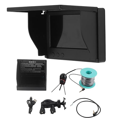 Annadue Videocamera da Pesca DVR Videoregistratore Fish Finder, Monitor LCD da 4,3 Pollici, Vista Rotante a 190°, IP67 Impermeabile Telecamera da Pesca Subacquea, Kit Telecamera da Pesca Subacquea per la Pesc