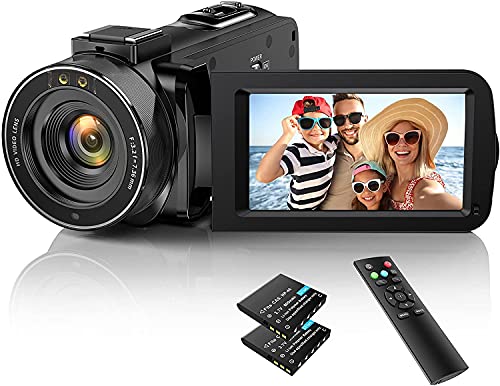 IXNAIQY Videocamera Digitale 1080P Camcorder FHD 30FPS 36MP Vlogging Camera per Youtube IR Visione Notturna, 16X Zoom Digitale, 3.0" IPS Schermo Video Camera con Telecomando 2 Batterie