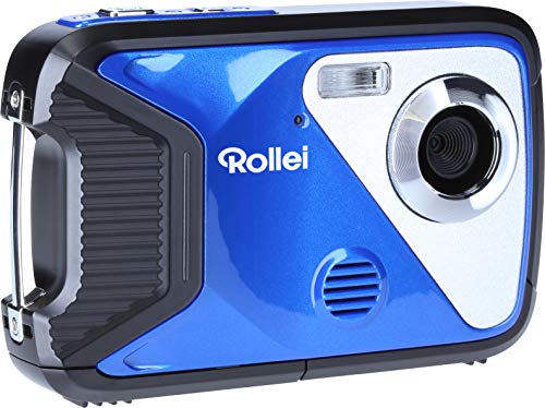 Rollei Sportsline 60 Plus fotocamera digitale impermeabile con videocamera da 21 MP e Full HD Sports-Cam con ampio display, 21 modalità scena, custodia robusta , perfetta per i bambini, blu