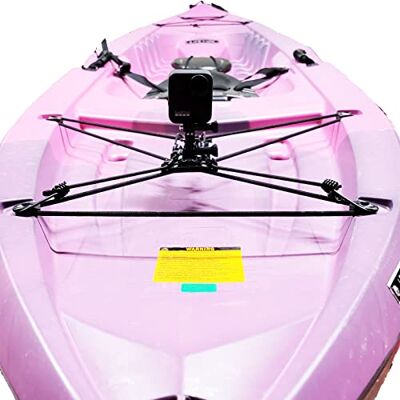 AUXPhome Supporto universale per kayak con staffe 3 in 1 per fotocamere, action camera (GoPro) e smartphone, facile montaggio superficiale per kayak, SUP, barche AUXPhome Supporto universale per kayak con staffe 3 in 1 per fotocamere, action camera (GoPro) e smartphone, facile montaggio superficiale per kayak, SUP, barche