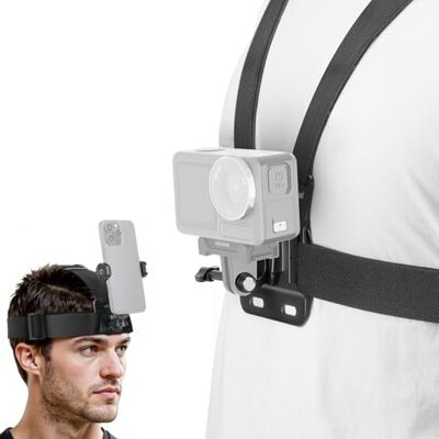 NEEWER Supporto Telefono da Petto a Imbracatura e Fascia Testa, Kit Accessori per Vlog POV a Sgancio Rapido per Riprese Video Compatibile con iPhone GoPro Hero Insta360 DJI AKASO Action Camera, GP-74 NEEWER Supporto Telefono da Petto a Imbracatura e Fascia Testa, Kit Accessori per Vlog POV a Sgancio Rapido per Riprese Video Compatibile con iPhone GoPro Hero Insta360 DJI AKASO Action Camera, GP-74