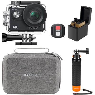 AKASO EK7000 Action Cam 4K 30FPS con Impugnatura Galleggiante e Custodia AKASO EK7000 Action Cam 4K 30FPS con Impugnatura Galleggiante e Custodia