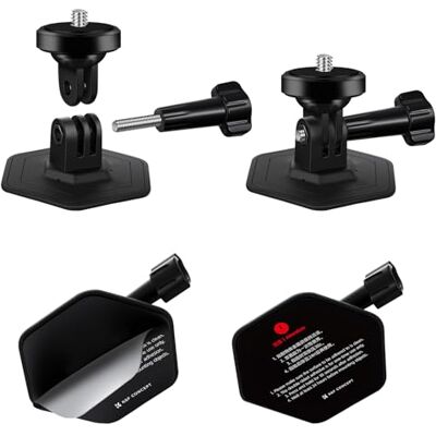 K&F CONCEPT : supporto adesivo flessibile da fissare al casco per action cam Base fless. 180° per casco moto e cruscotto auto, per riprese POV e live, con attacco 1/4" e doppia pinza, FD141. K&F CONCEPT : supporto adesivo flessibile da fissare al casco per action cam Base fless. 180° per casco moto e cruscotto auto, per riprese POV e live, con attacco 1/4" e doppia pinza, FD141.