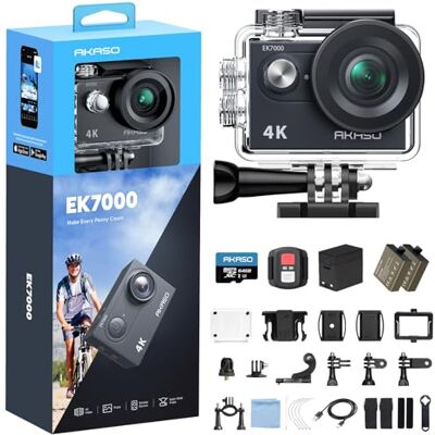 AKASO EK7000 Action Cam 4K con Scheda di Memoria MicroSDXC da 64GB AKASO EK7000 Action Cam 4K con Scheda di Memoria MicroSDXC da 64GB