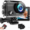 Generic Action Cam 4K, videocamera subacquea da 20MP 50FPS Wi-Fi 40M con schermo touch screen IPS da 2", grandangolo Ultra HD 170°, telecomando, 2 batterie ricaricabili