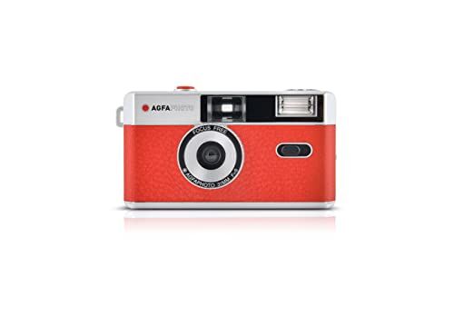 AgfaPhoto 603001 fotocamera a pellicola riutilizzabile analogica da 35 mm. Colore rosso