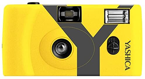 Yashica MF1 giallo 35mm set di fotocamere (fotocamera+inserto pellicola+batteria+strap) una fotocamera ricaricabile SOSTENIBILE usa e getta