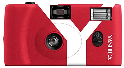 Yashica MF1Y rosso 35mm set di fotocamere (fotocamera+inserto pellicola+batteria+strap) una fotocamera ricaricabile SOSTENIBILE usa e getta
