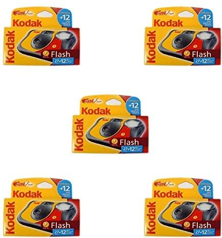 Kodak , Macchina fotografica usa e getta Fun Flash, 39 scatti, confezione da 5