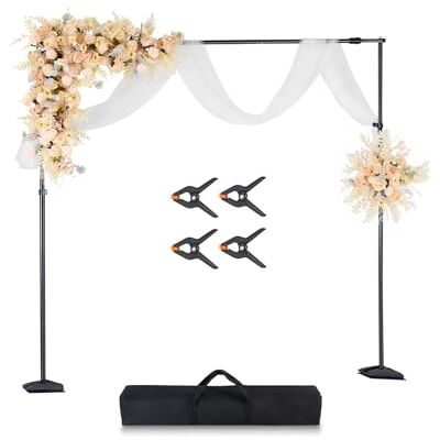 VEVOR Supporto per Fondale Fotografico Regolabile, Tessuto per Fondale 260 x 300 cm Supporto per Fondale con Barre Trasversali, Supporto per Schermo per Fotografia di Prodotto Fotografia in Studio VEVOR Supporto per Fondale Fotografico Regolabile, Tessuto per Fondale 260 x 300 cm Supporto per Fondale con Barre Trasversali, Supporto per Schermo per Fotografia di Prodotto Fotografia in Studio