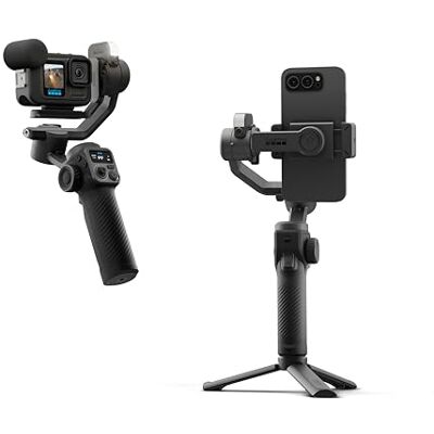 GoPro Fluid Pro AI stabilizzatore cardanico a 3 assi per fotocamere e smartphone, monitoraggio soggetti, illuminazione, controllo telecamera wireless, portatile, vlogging, rotazione a 360° GoPro Fluid Pro AI stabilizzatore cardanico a 3 assi per fotocamere e smartphone, monitoraggio soggetti, illuminazione, controllo telecamera wireless, portatile, vlogging, rotazione a 360°